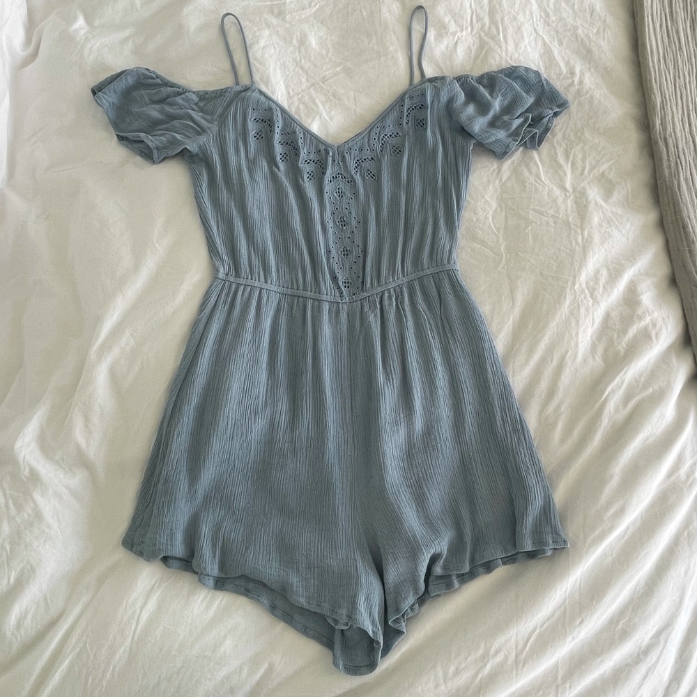 CLOSET SALE- LUSH Off the Shoulder Romper - Picture 1 of 3
